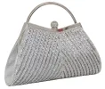 Top Handle Silver Rhinestone Clutch sold by Charming Charlie