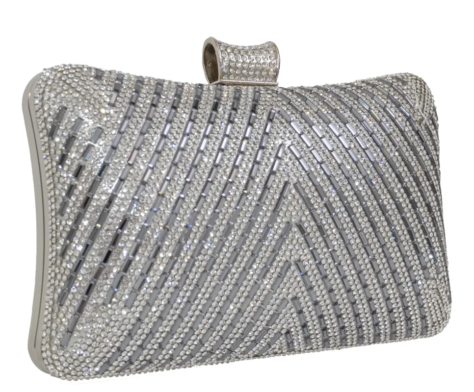 Silver Rhinestone Evening Bag sold by Charming Charlie