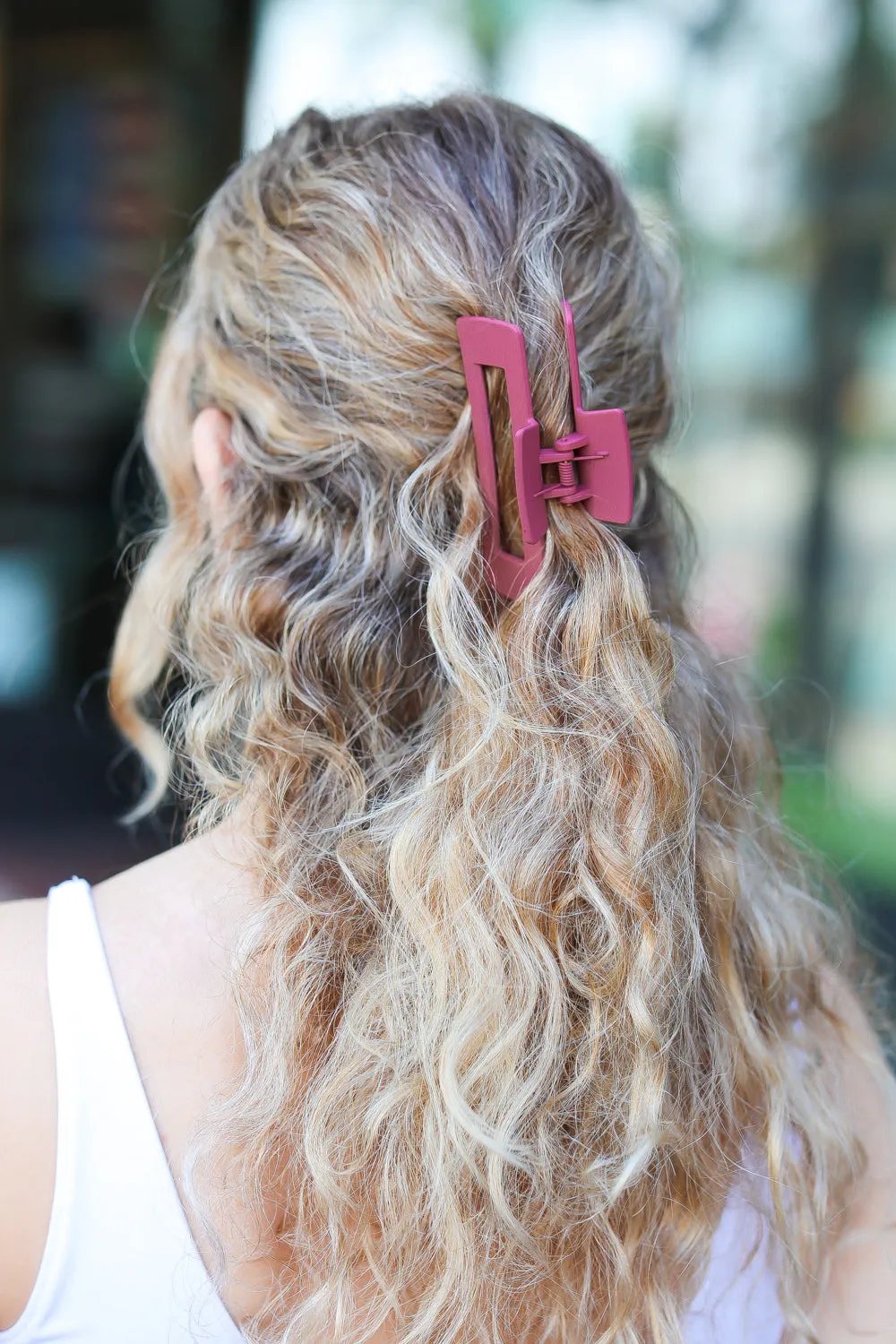 Burgundy Classic Big Hair Claw sold by Charming Charlie product image thumbnail 2