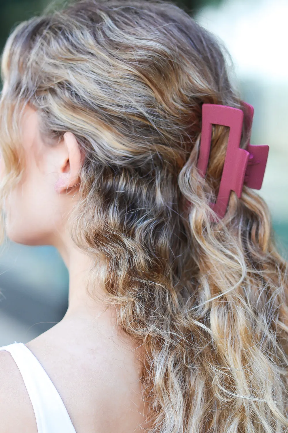 Burgundy Classic Big Hair Claw sold by Charming Charlie