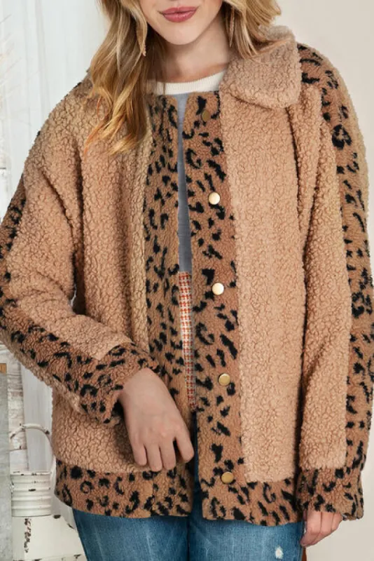 Leopard Snap Down Collared Neck Jacket sold by Charming Charlie