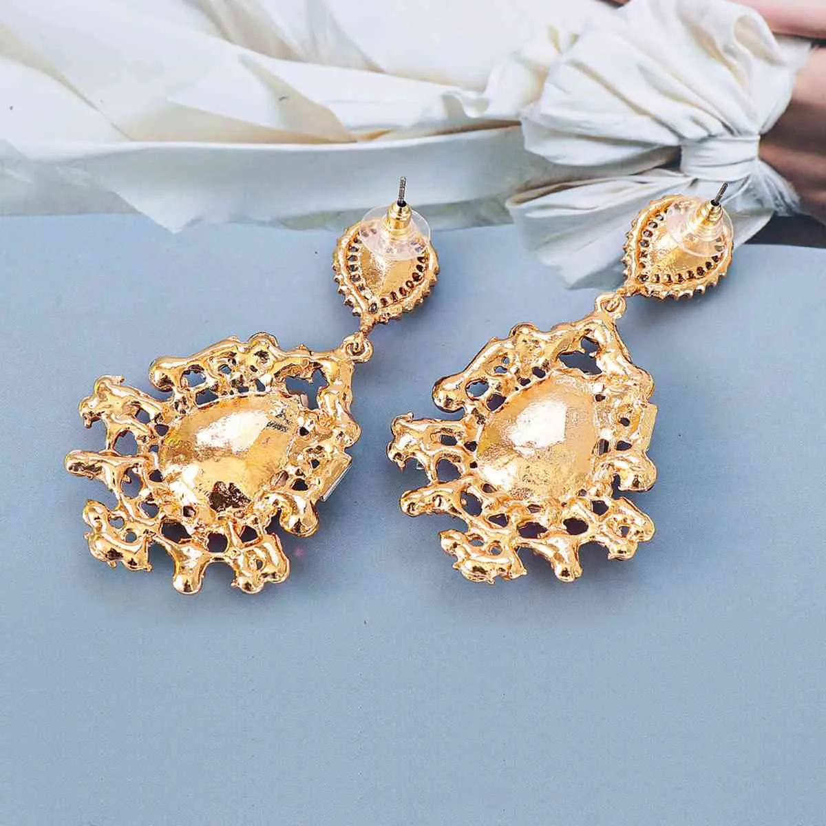 Teardrop Shape Rhinestone Alloy Dangle Earrings sold by Charming Charlie product image thumbnail 5
