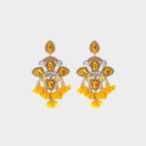 Flower Shape Rhinestone Alloy Dangle Earrings sold by Charming Charlie product image thumbnail 4