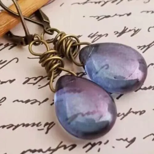 Alloy Gemstone Drop Earrings sold by Charming Charlie product image thumbnail 2