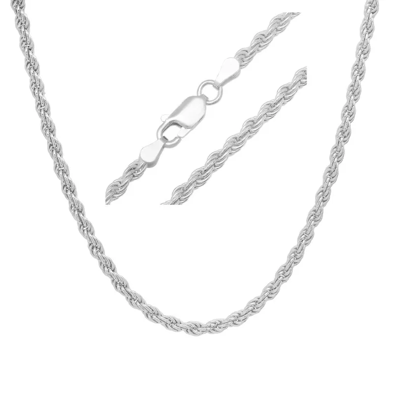Italian Sterling Silver Thick/Heavy Rope Chain - 22"-30" sold by Charming Charlie