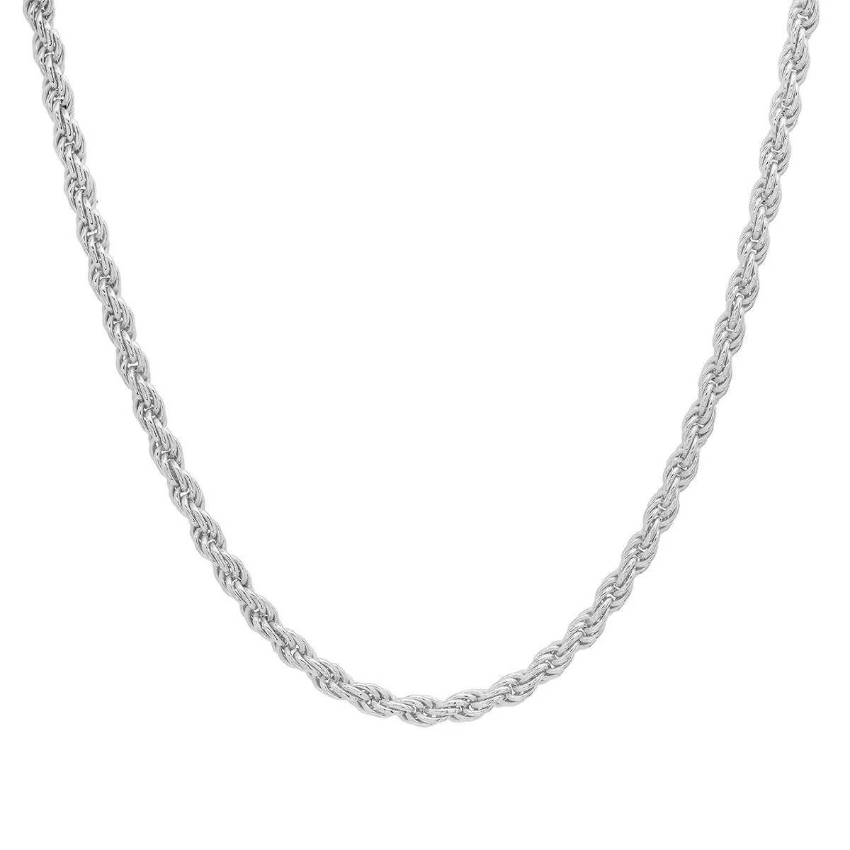 Italian Sterling Silver Thick/Heavy Rope Chain - 22"-30" sold by Charming Charlie product image thumbnail 5