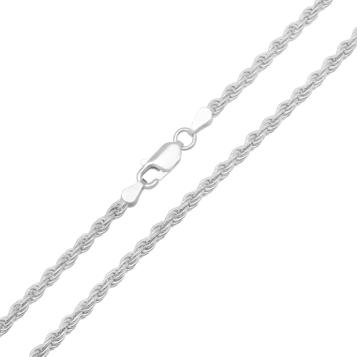 Italian Sterling Silver Thick/Heavy Rope Chain - 22"-30" sold by Charming Charlie product image thumbnail 3