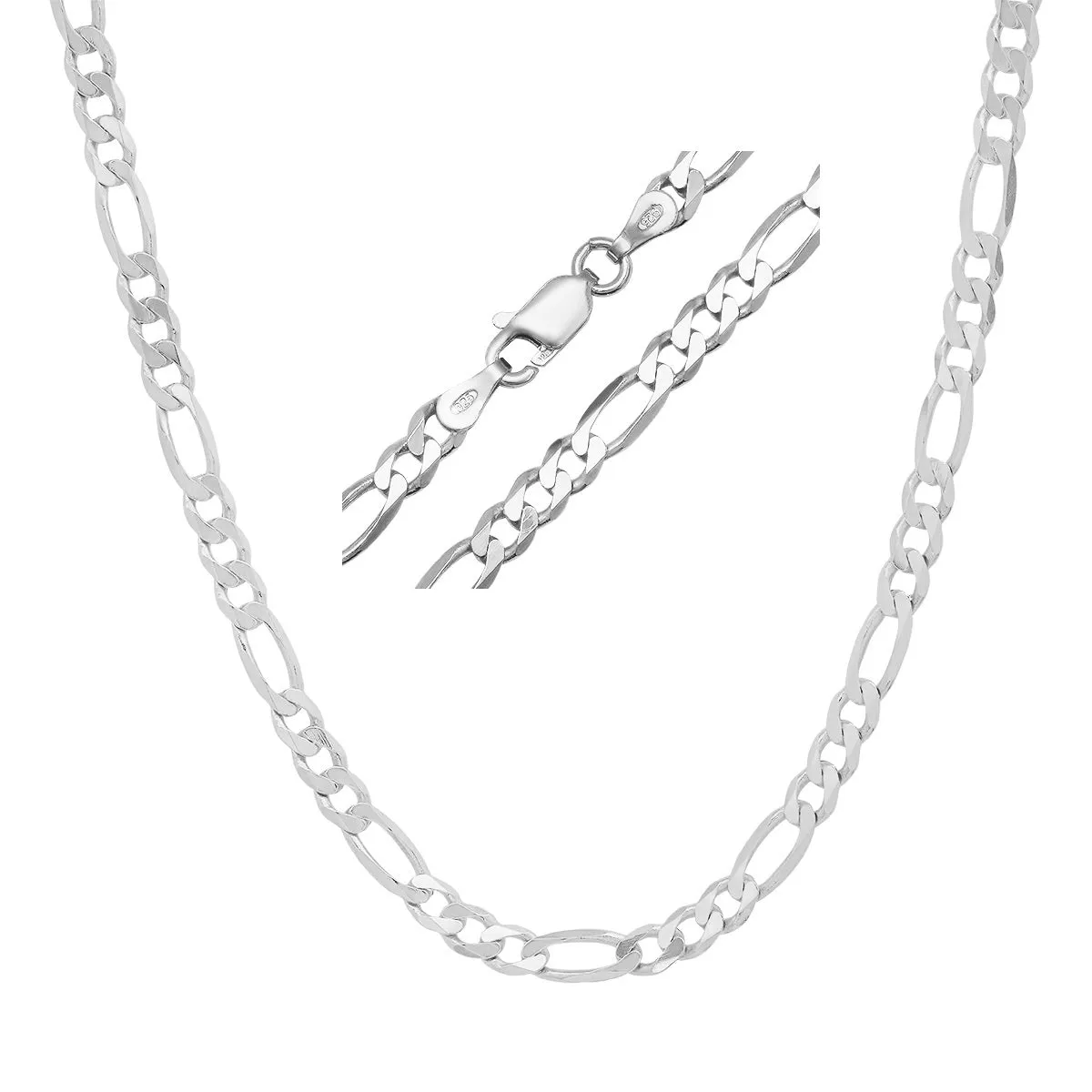 Sterling Silver Italian Unisex Figaro Chain - 20"-24" sold by Charming Charlie