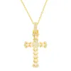 Sterling Silver Luxurious Baguette-cut CZ Cross Pendant sold by Charming Charlie