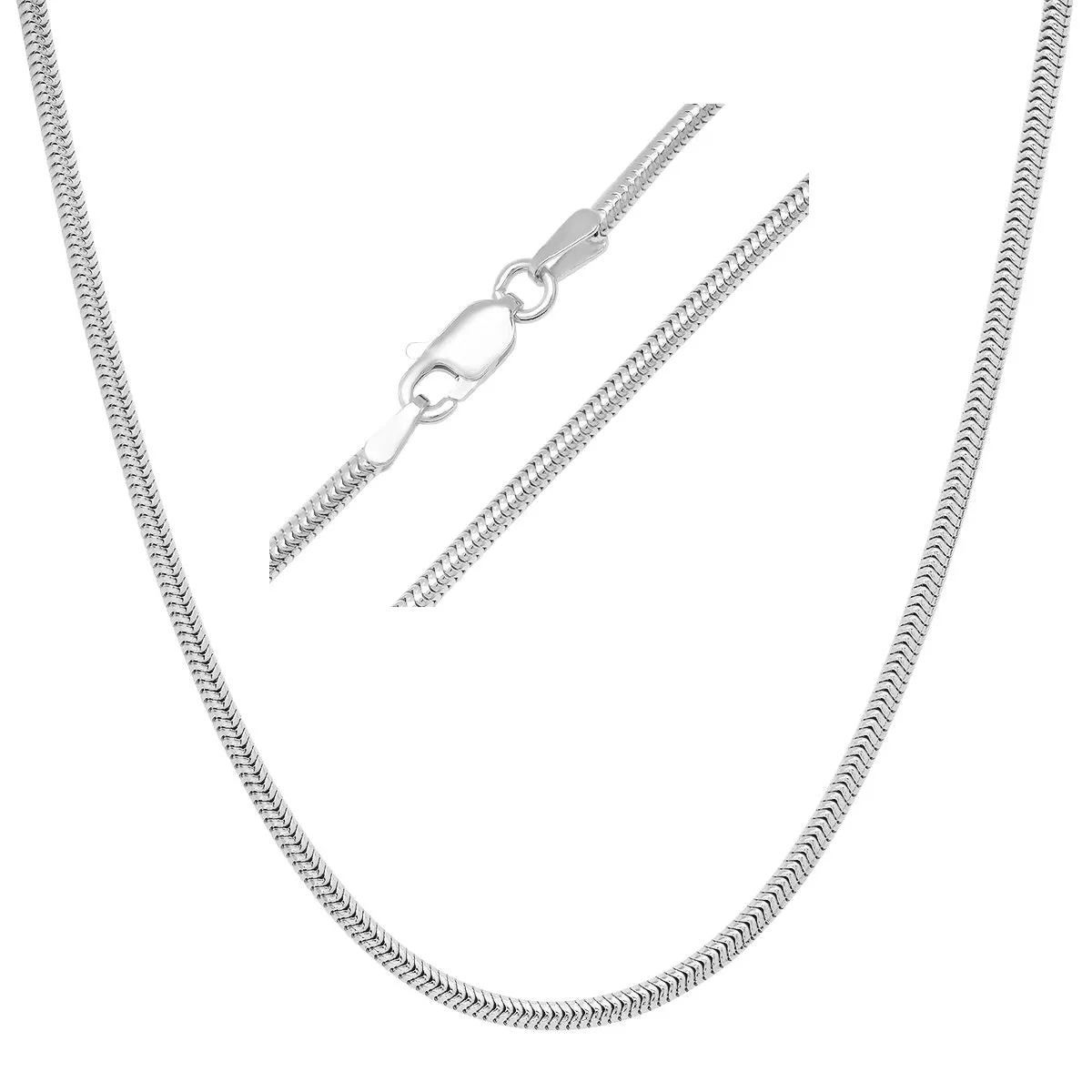 Sterling Silver Italian Unisex Snake Chain - 18"-24" sold by Charming Charlie