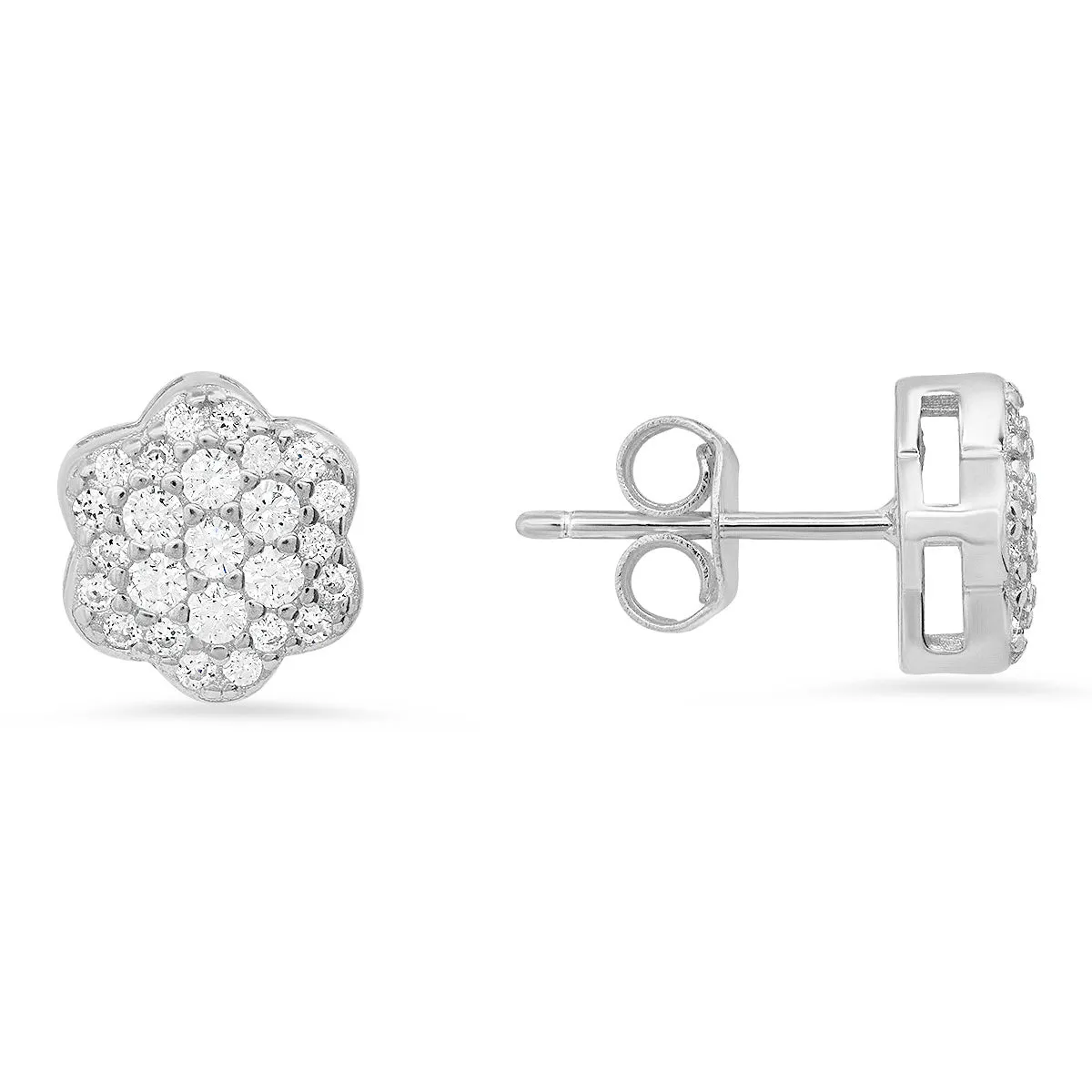 Sterling Silver Petite Flower CZ Stud Earrings sold by Charming Charlie product image thumbnail 2
