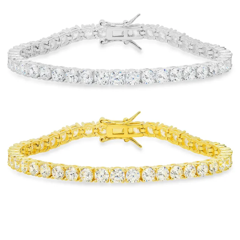 Sterling Silver Round-cut CZ Tennis Bracelet sold by Charming Charlie