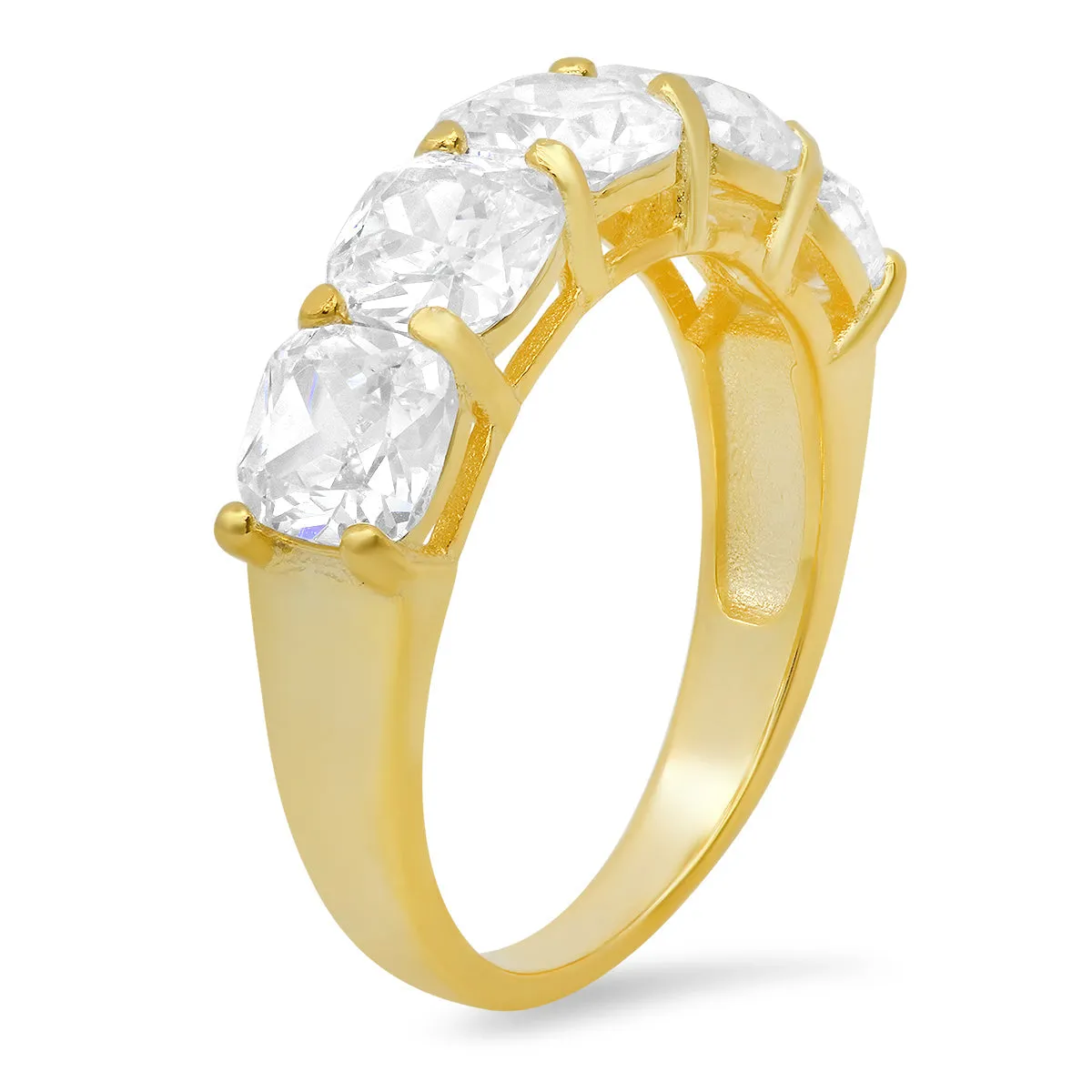 Sterling Silver 5-stone Cushion-cut CZ Ring sold by Charming Charlie product image thumbnail 5