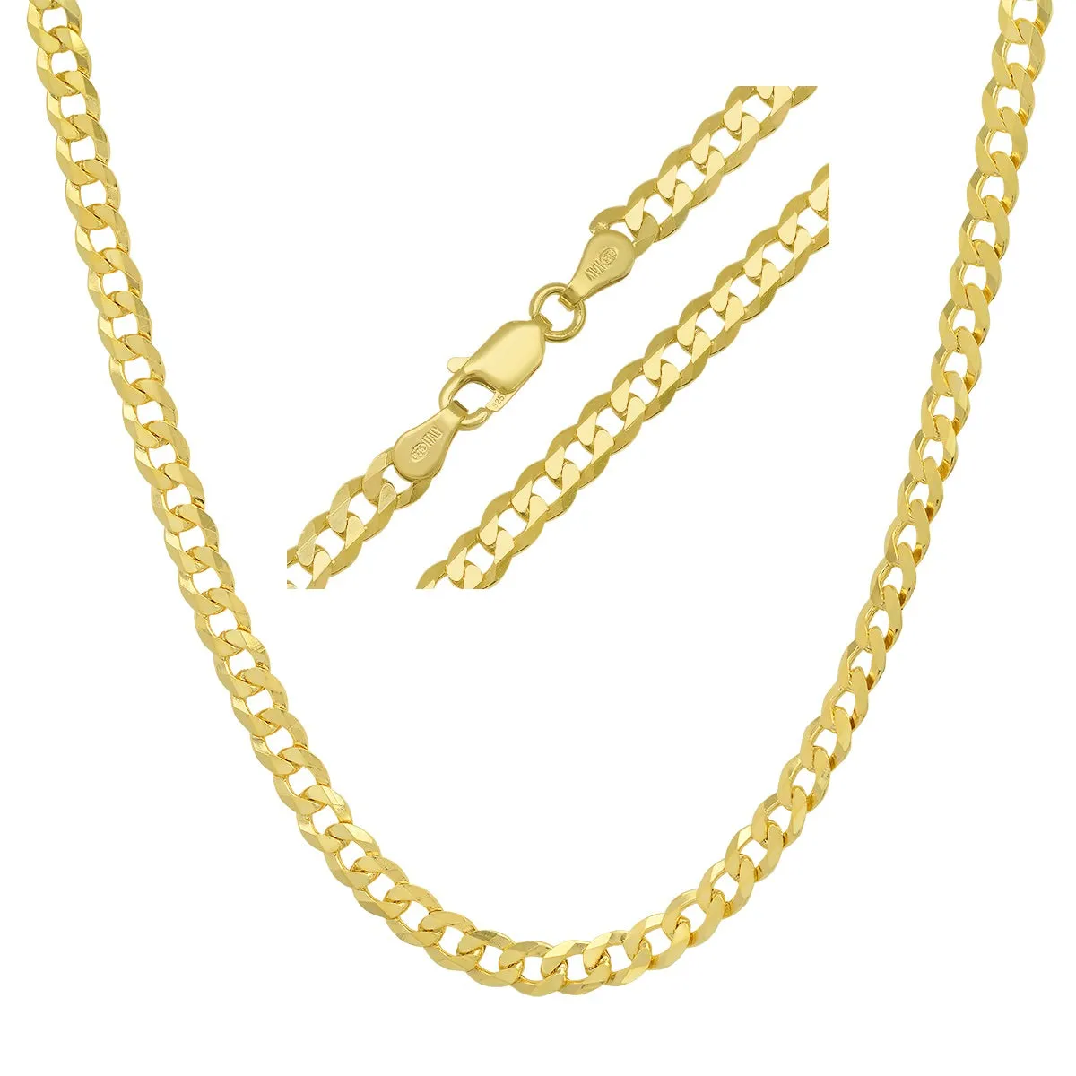 Sterling Silver Italian Unisex Miami Cuban Curb Chain - 18"-24" sold by Charming Charlie product image thumbnail 2