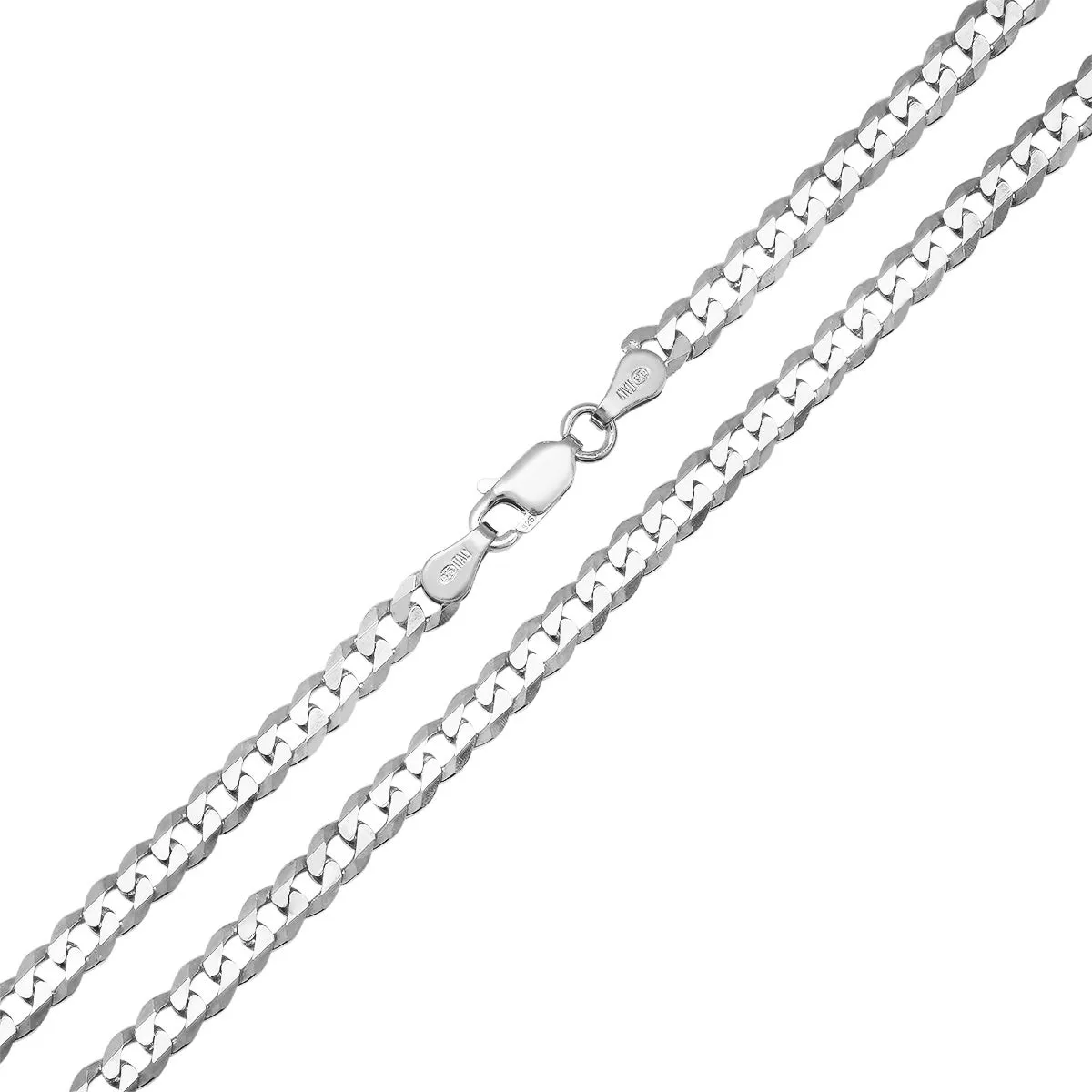 Sterling Silver Italian Unisex Miami Cuban Curb Chain - 18"-24" sold by Charming Charlie product image thumbnail 3
