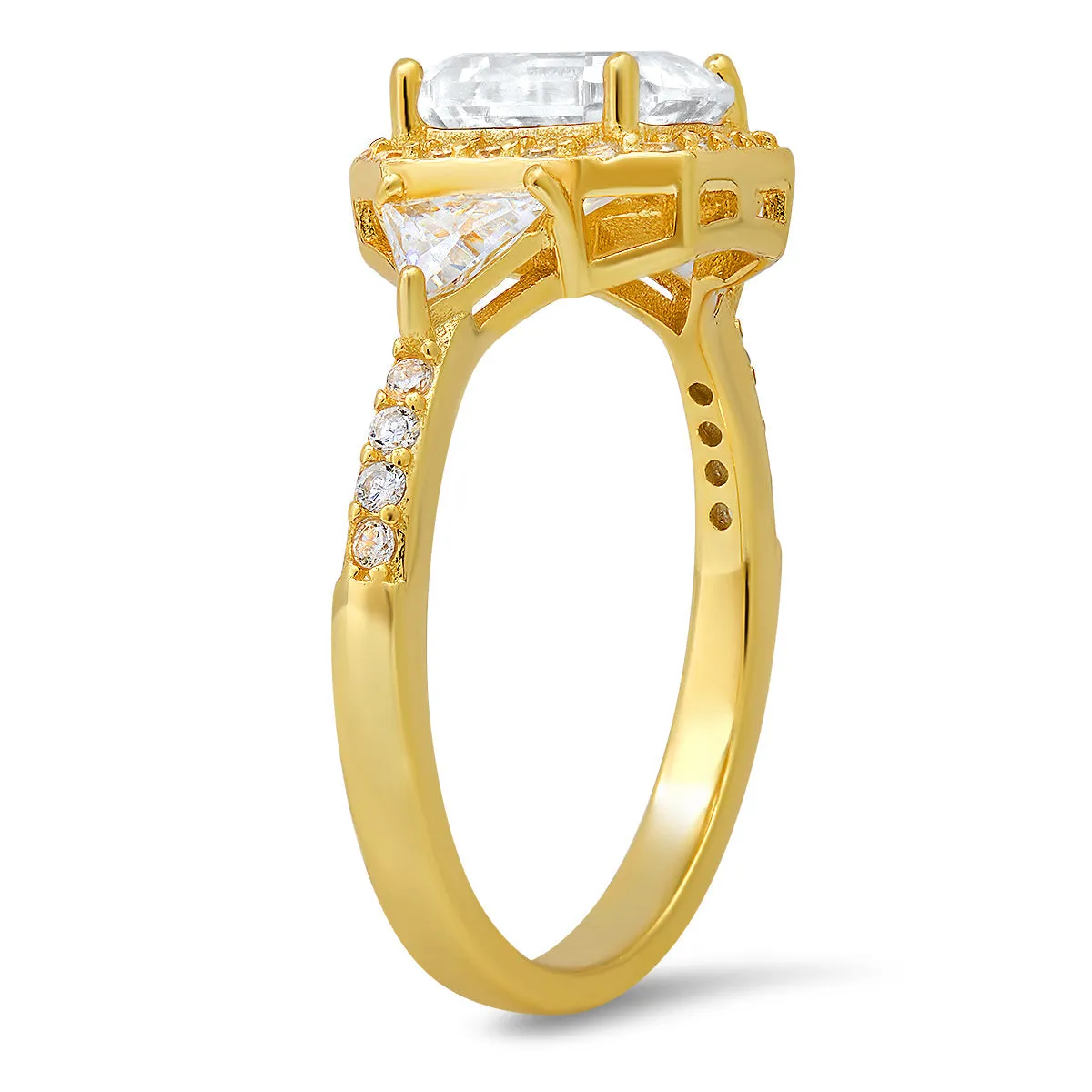 Sterling Silver Asscher-cut Diamond CZ Halo Ring sold by Charming Charlie product image thumbnail 5