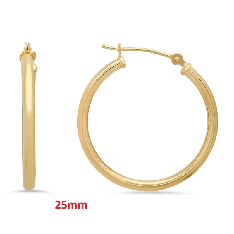 Real 10k Solid Gold Classic Huggy Hoop Gold Earrings sold by Charming Charlie