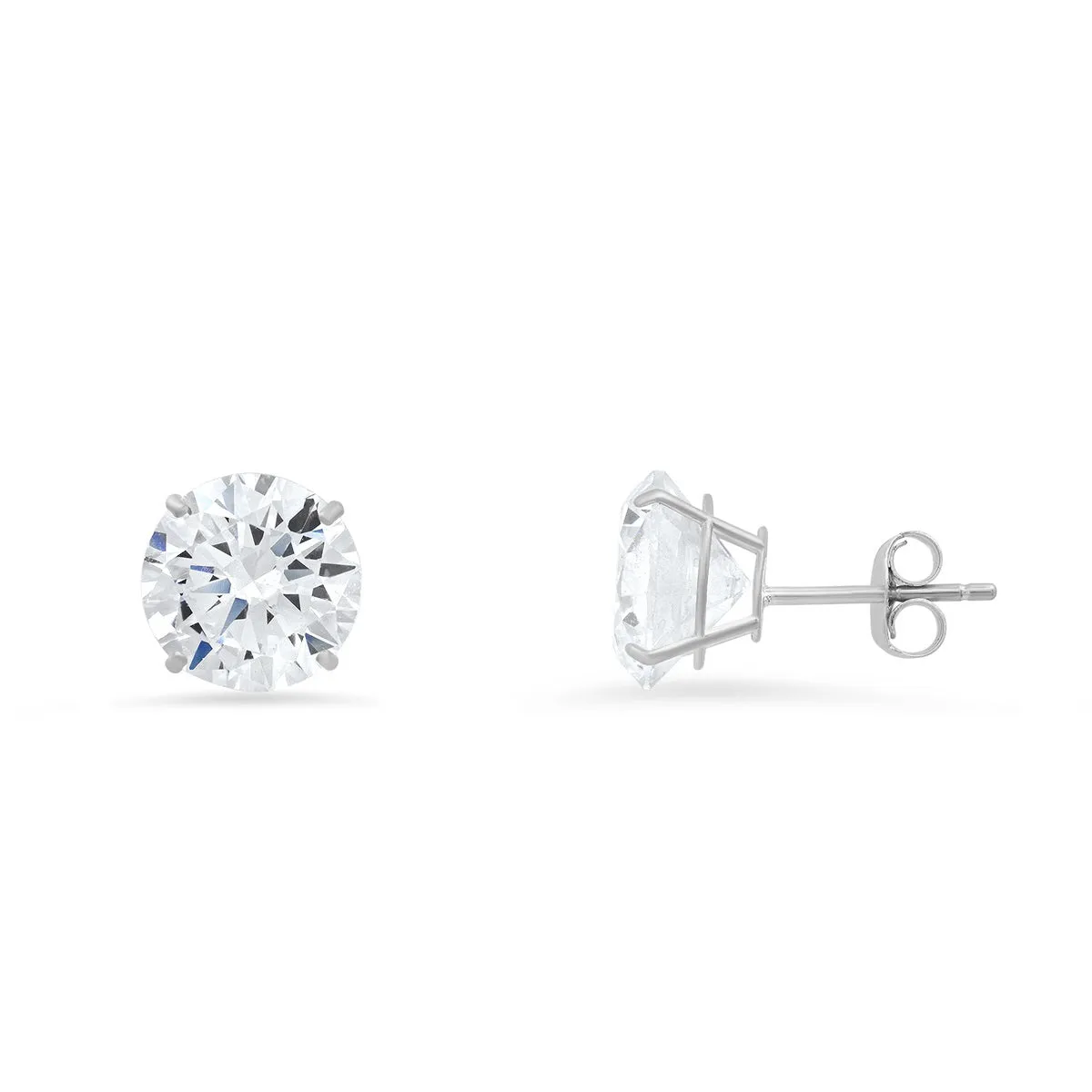 Real 10k Solid Gold 6mm Diamond Stud Earrings sold by Charming Charlie product image thumbnail 2