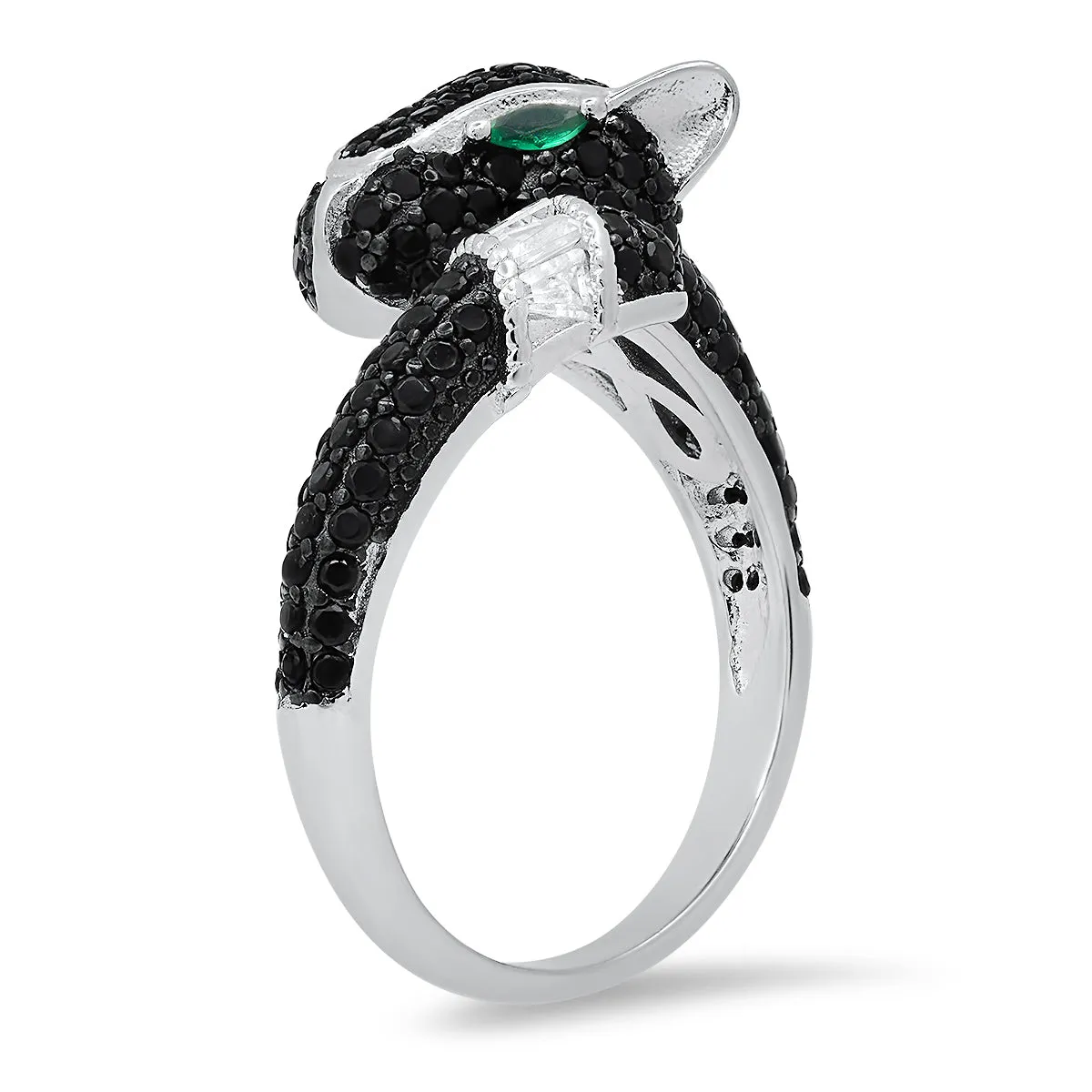 Sterling Silver Black Panther Diamond CZ Ring sold by Charming Charlie product image thumbnail 2