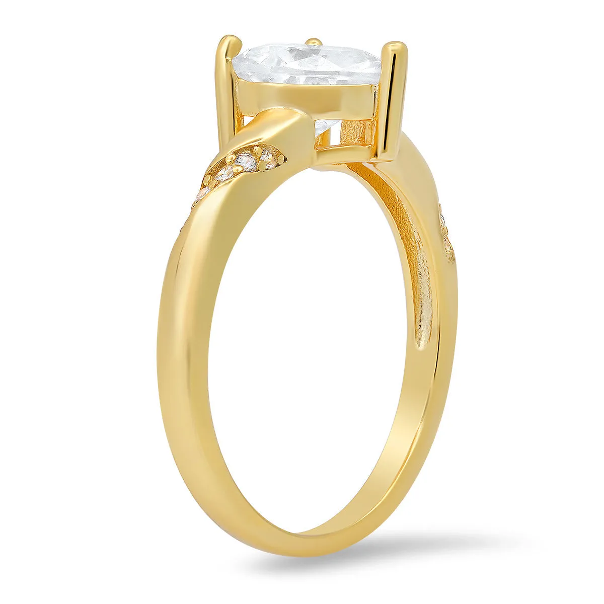 Sterling Silver Heart-cut Diamond CZ Ring sold by Charming Charlie product image thumbnail 5