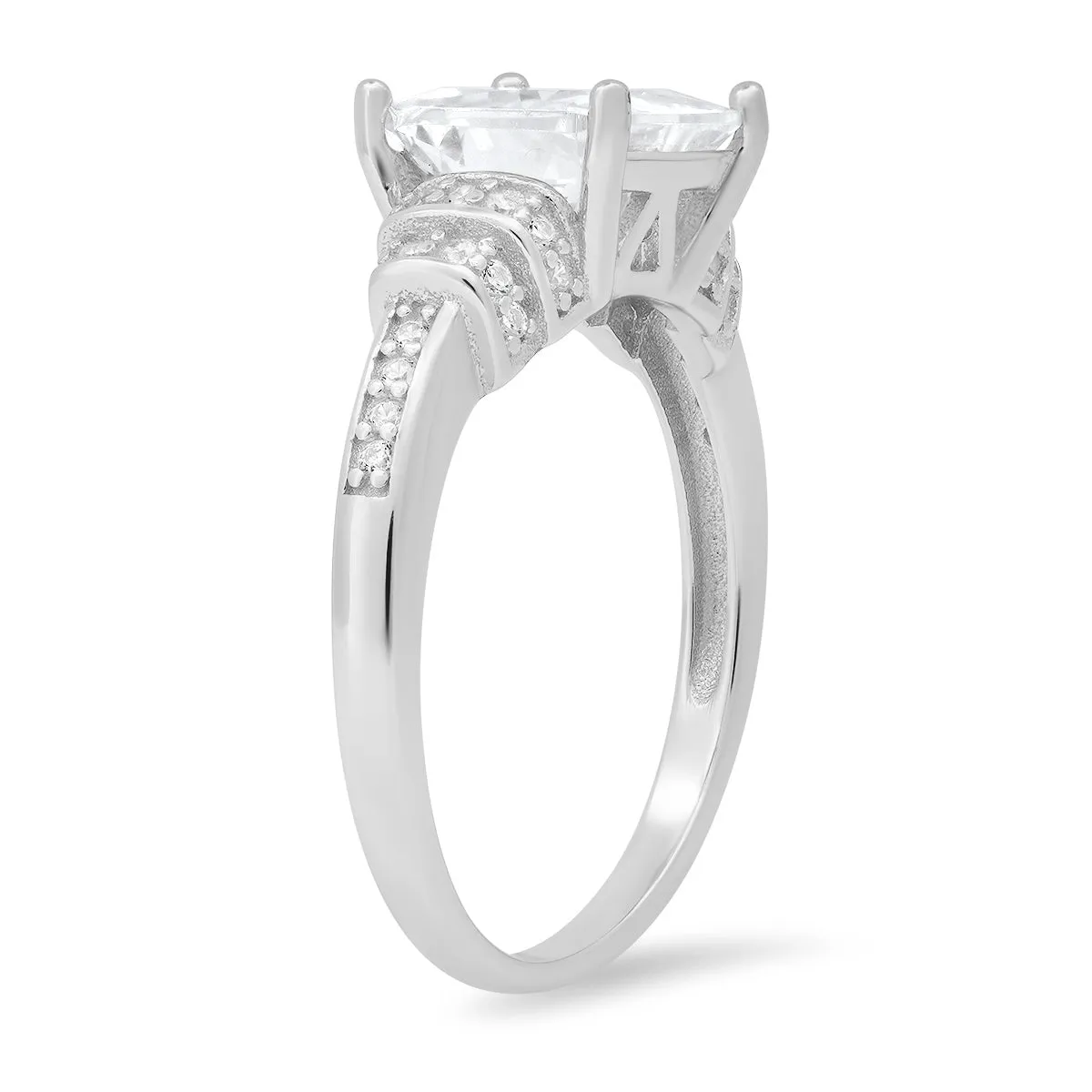 Sterling Silver Princess-cut Diamond CZ Ring sold by Charming Charlie product image thumbnail 4