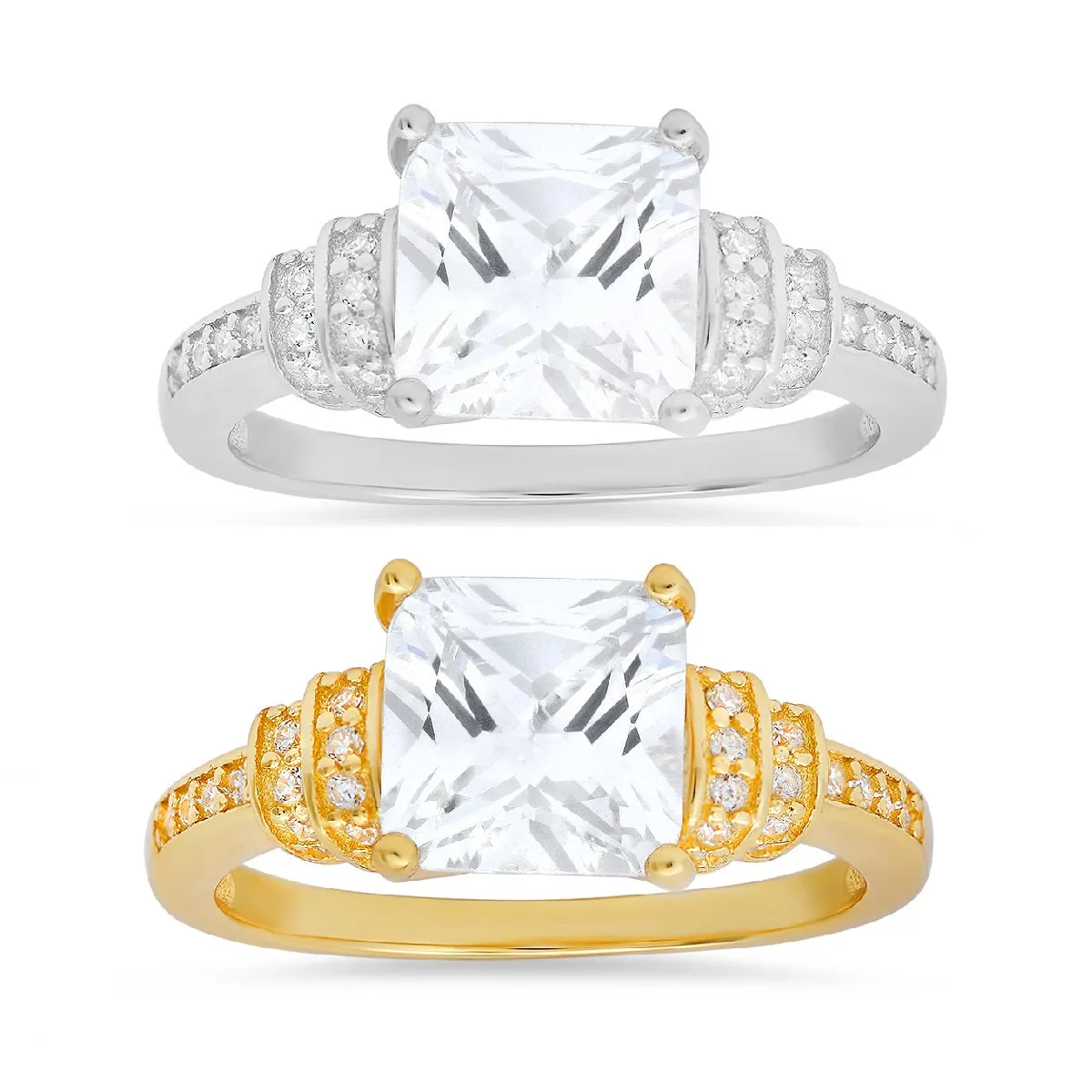 Sterling Silver Princess-cut Diamond CZ Ring sold by Charming Charlie