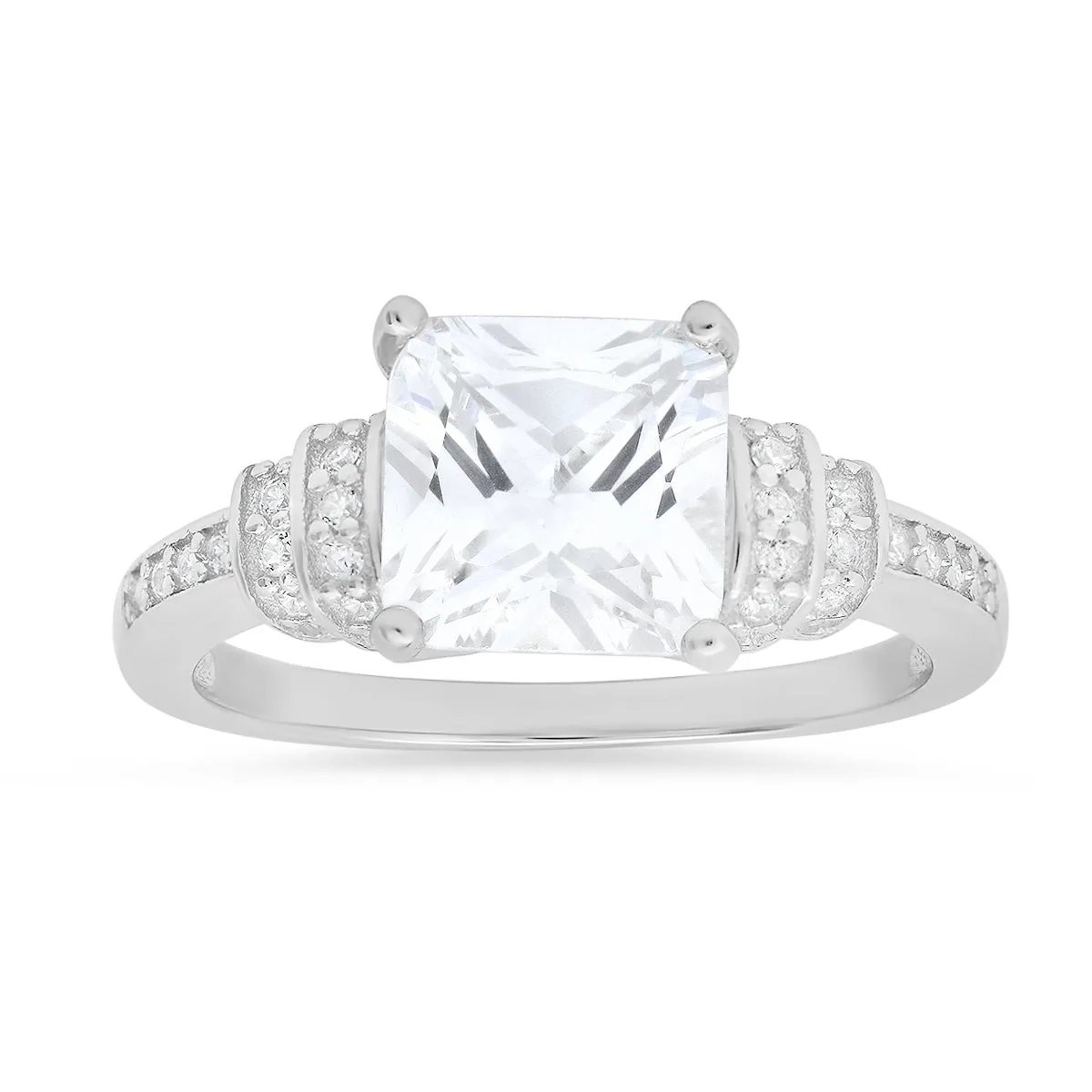 Sterling Silver Princess-cut Diamond CZ Ring sold by Charming Charlie product image thumbnail 2