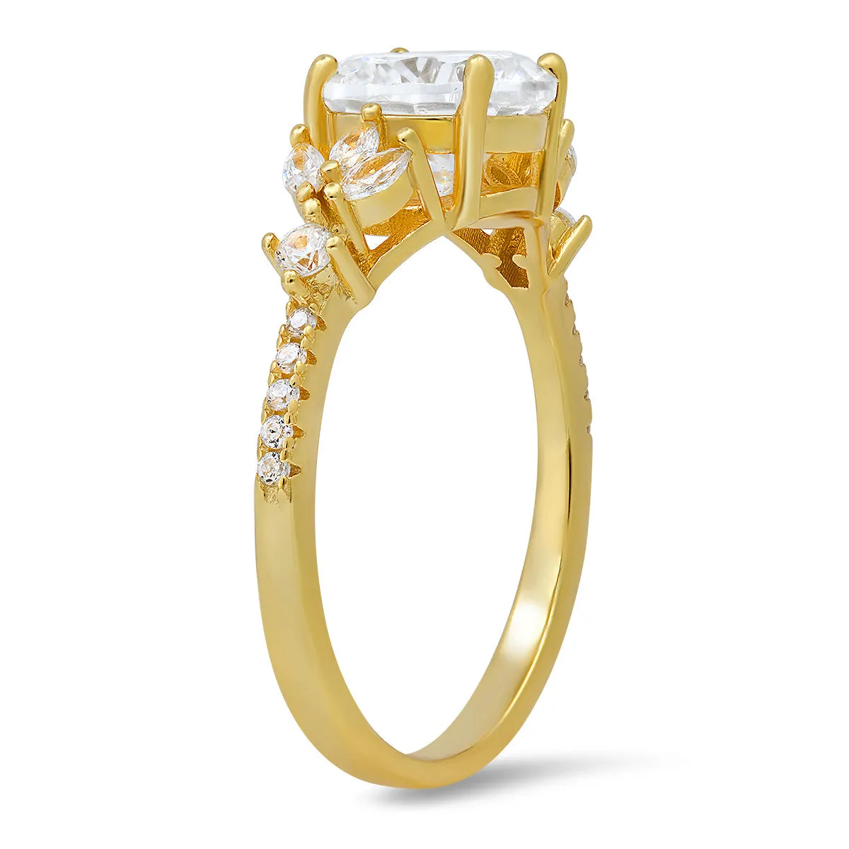 Sterling Silver Round & Marquise-cut Diamond CZ Ring sold by Charming Charlie product image thumbnail 5