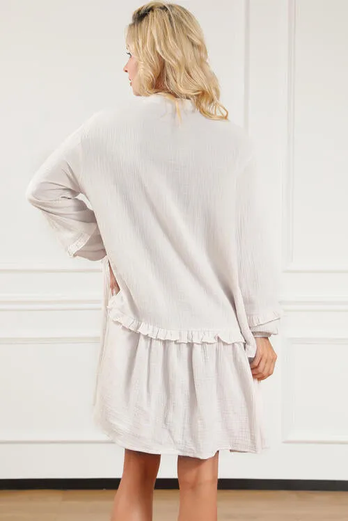 Notched Balloon Sleeve Mini Dress sold by Charming Charlie product image thumbnail 3