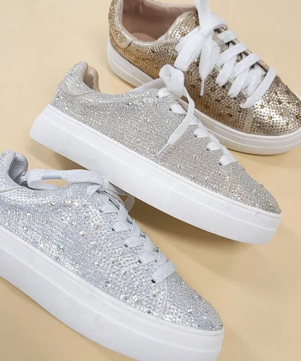 Rhinestone Sneakers sold by Charming Charlie