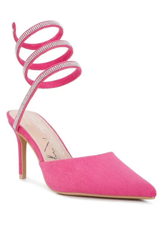 Elvira Rhinestone Embellished Strap Up Sandals sold by Charming Charlie