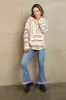 Striped Hooded Sweater with Kangaroo Pocket sold by Charming Charlie