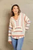 Striped Hooded Sweater with Kangaroo Pocket sold by Charming Charlie