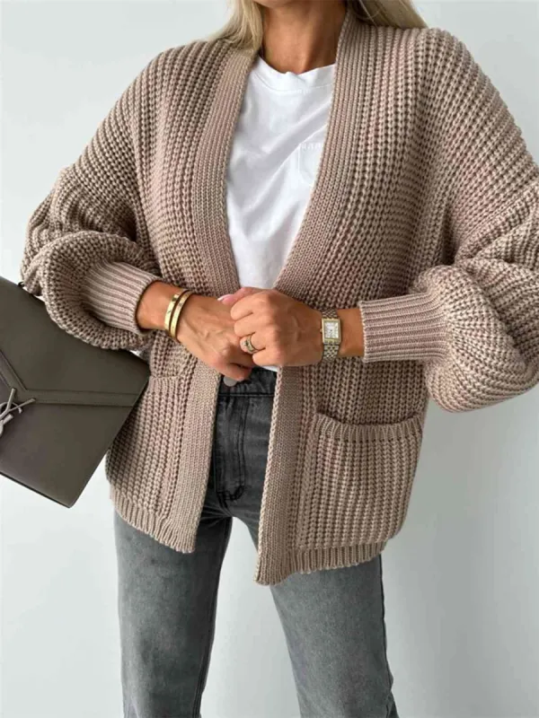 Open Front Dropped Shoulder Cardigan made by Charming Charlie