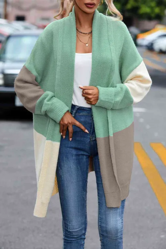 Color Block Long Sleeve Cardigan sold by Charming Charlie
