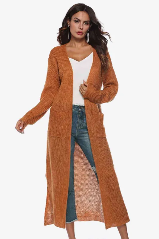 Long Sleeve Open Front Buttoned Cardigan sold by Charming Charlie