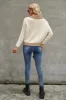 Contrast Collared Neck Cable-Knit Cardigan sold by Charming Charlie
