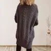 Cable-Knit Open Front Dropped Shoulder Cardigan sold by Charming Charlie