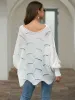 Full Size Boat Neck Lantern Sleeve Openwork Knit Top sold by Charming Charlie