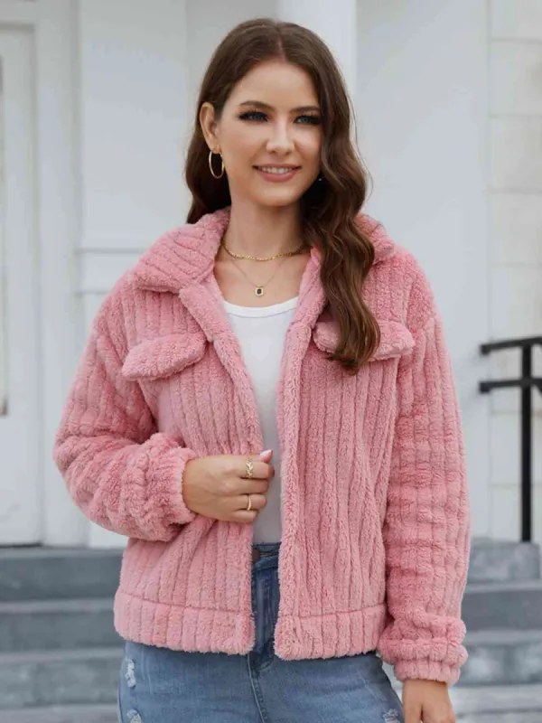 Collared Neck Button Up Jacket sold by Charming Charlie