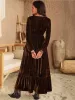 Ruffled V-Neck Long Sleeve Dress sold by Charming Charlie