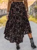 Printed Ruffled Midi Skirt sold by Charming Charlie