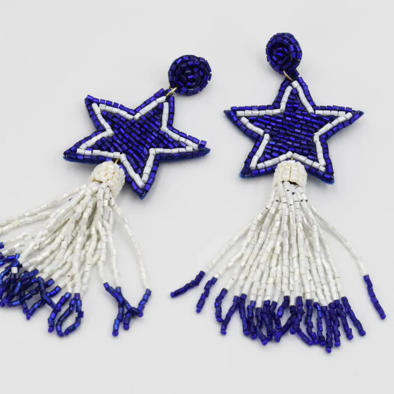 Blue Star and Tassel Earrings sold by Charming Charlie