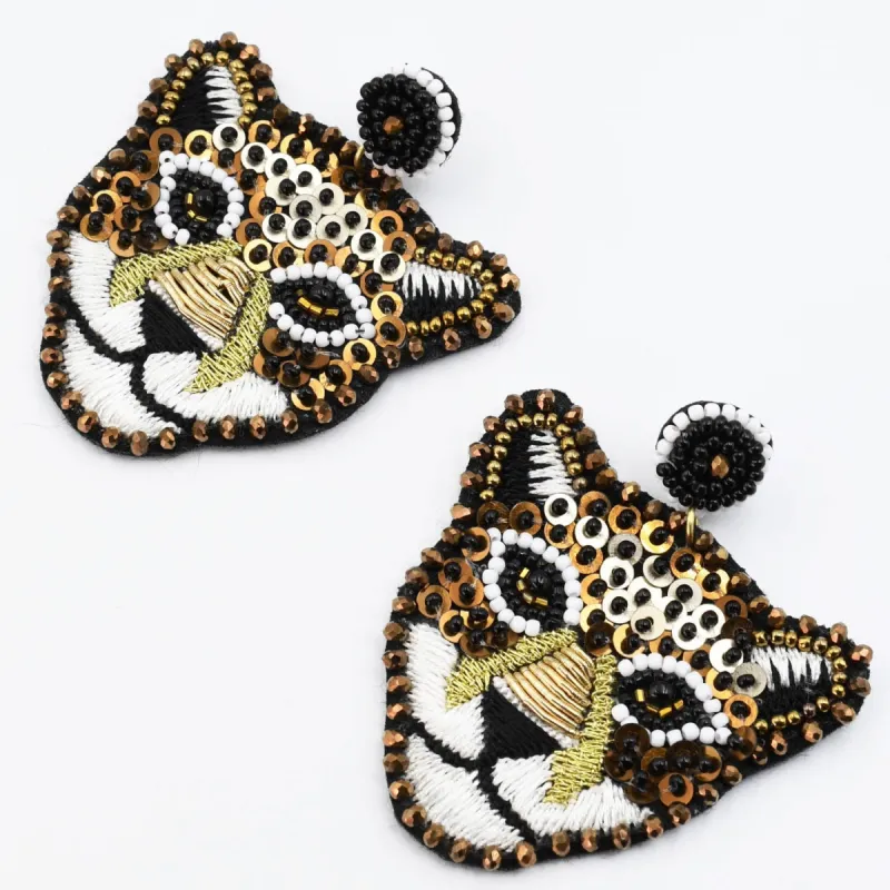 Tiger Beaded Earrings sold by Charming Charlie