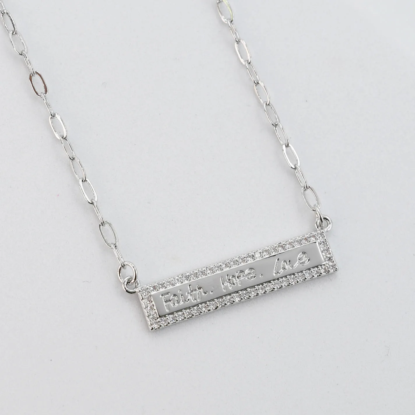 Silver Faith Hope Love Necklace sold by Charming Charlie product image thumbnail 2