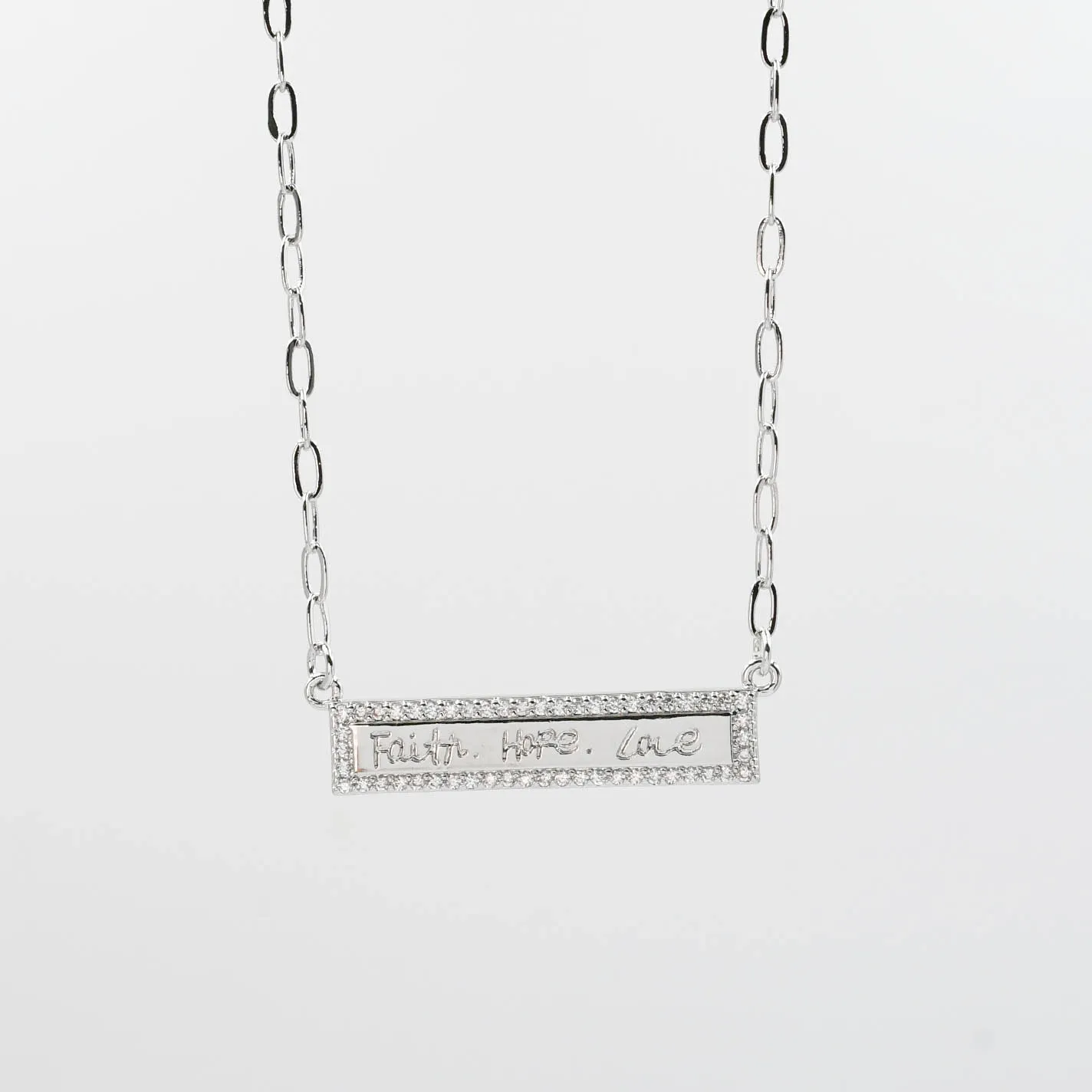 Silver Faith Hope Love Necklace sold by Charming Charlie