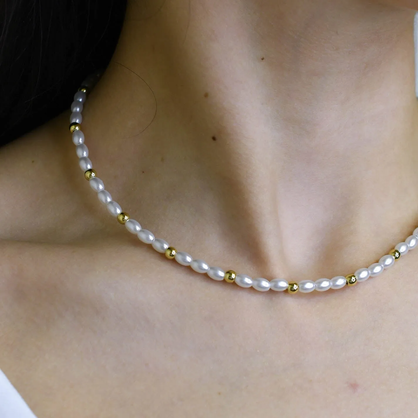 Dainty Pearl Chocker sold by Charming Charlie