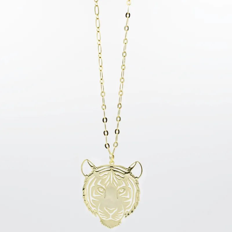 Tiger Necklace Gold sold by Charming Charlie