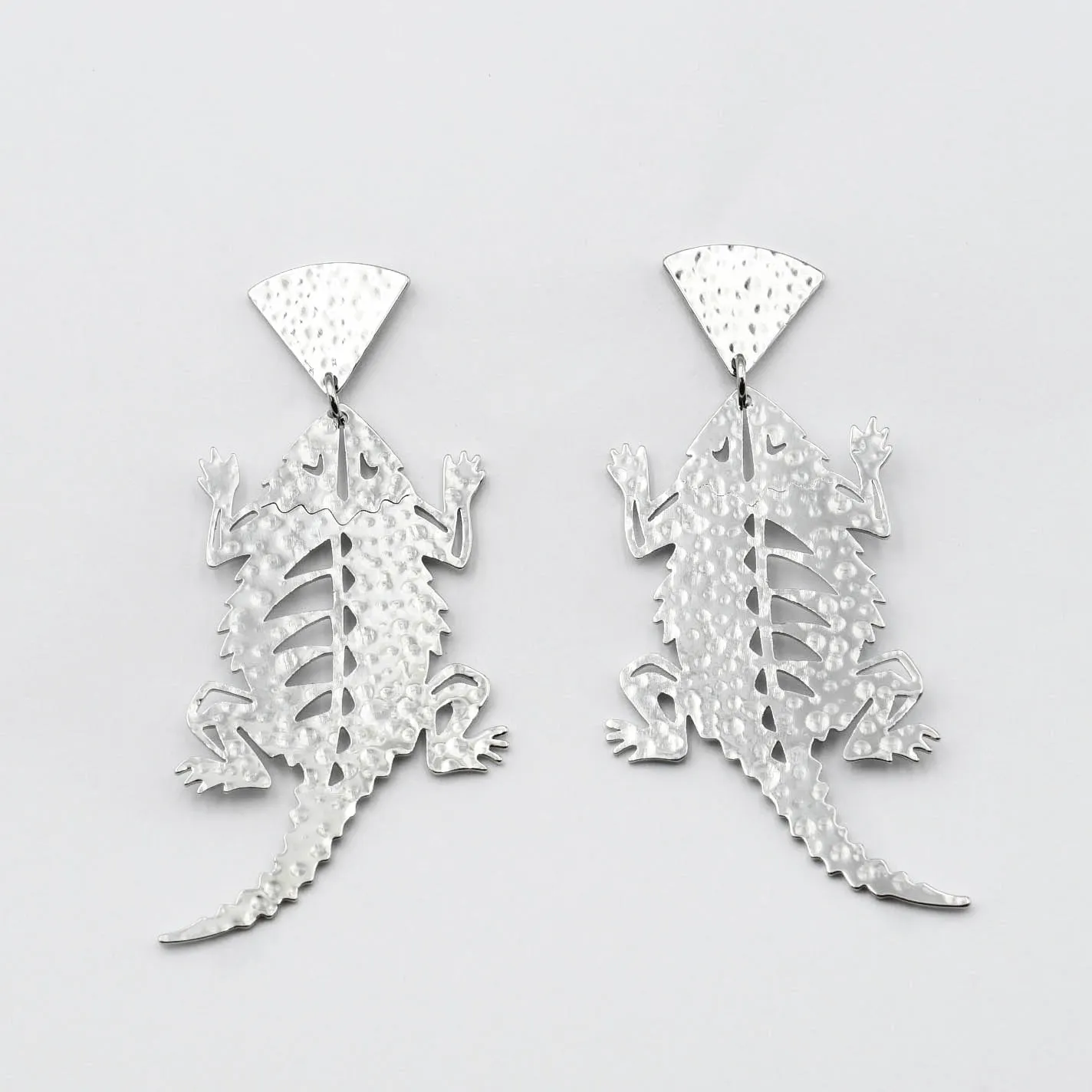 TCU Hornfrog Earrings Silver sold by Charming Charlie product image thumbnail 2
