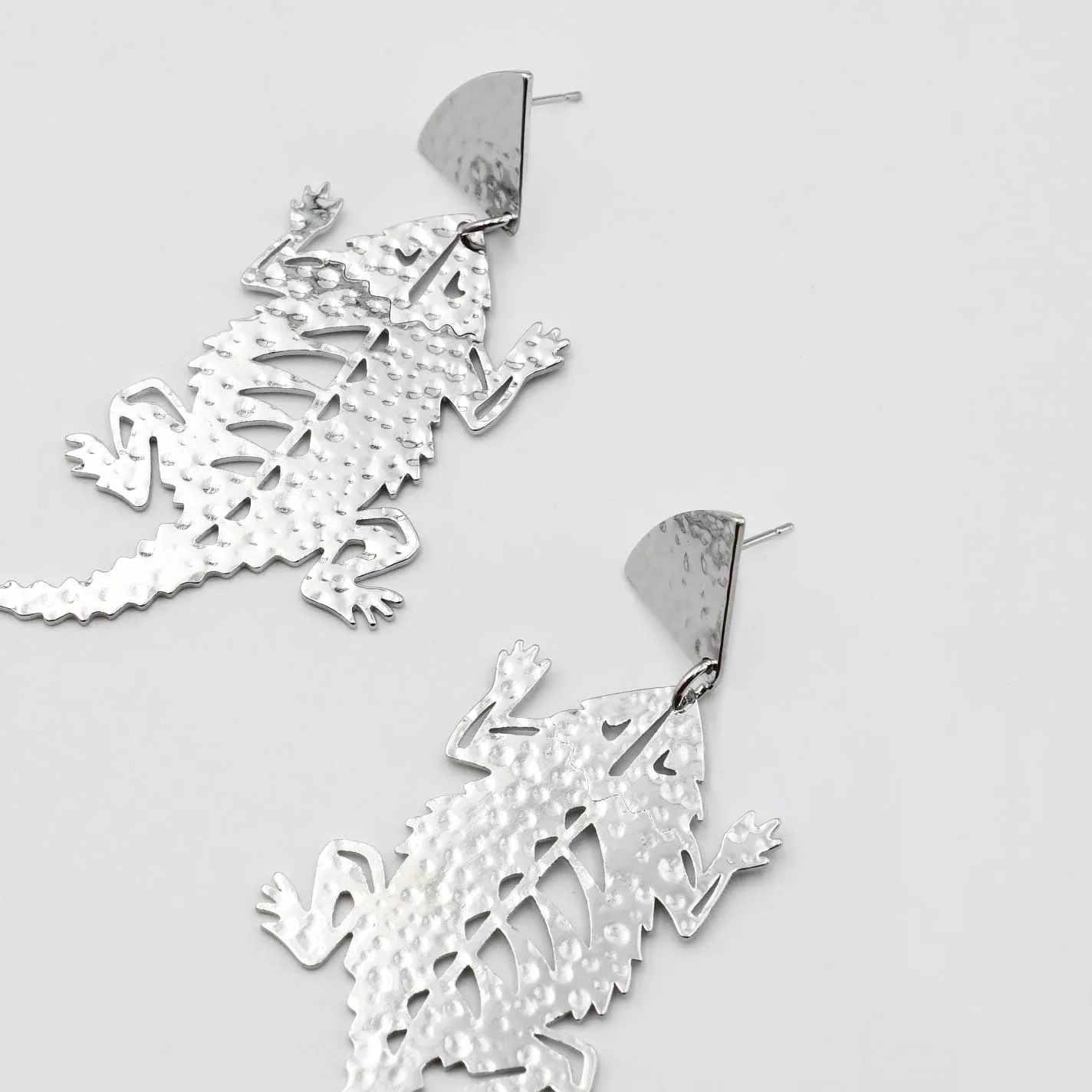 TCU Hornfrog Earrings Silver sold by Charming Charlie product image thumbnail 3